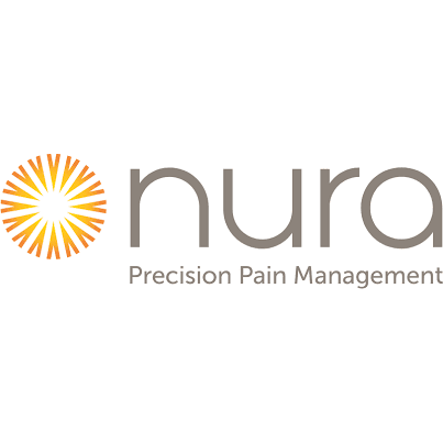 A logo of nura, an orthopedic pain management company.